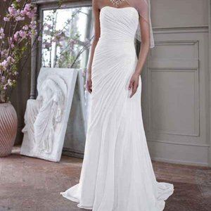 David's Bridal Wedding Dress, size 6, ivory color